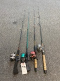 4 fishing poles