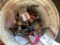 Bucket of brass valves