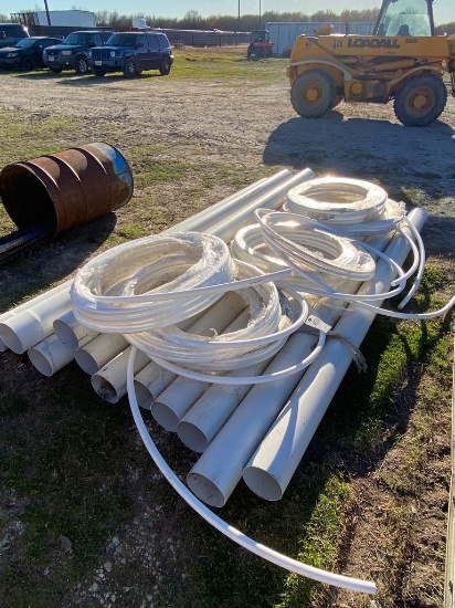 Bundle of new Polly tube water line, 12 pcs 6" PVC pipe