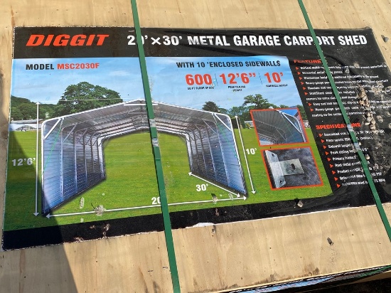 New Diggit 20x30 Metal Garage Car Port shed