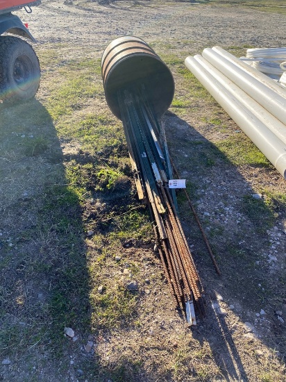 Barrel with rebar & Tpost