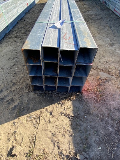 4" Sq tubing Galv. 11 ga 16 pcs @ 15' 240ft.