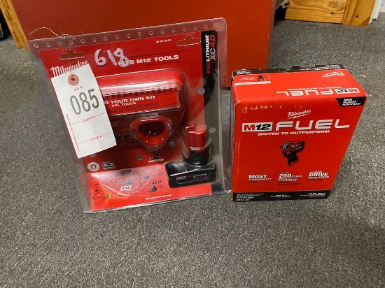 New Milwaukee charger,battery,3/8 stubby impact wrench