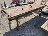 4x10 HD Metal Shop Table on Castors