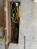 Tool Box with jumper cables, torch, grinder
