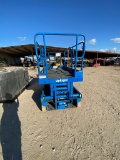 Upright man lift scissorlift 26N, 26ft. Tall 4x8 deck with 5f t. slide out, comes with charger,runs,