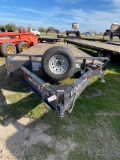 2023 East Texas Trailer 22' Flatbed equipment trailer single wheel 7K axles with spare