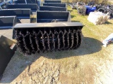New Wolverine Quick Attach skid steer mini hydraulic angle broom