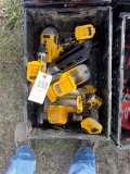 Crate of Dewalt Power tools