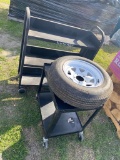 2 Metal Carts with 14' Trailer tire