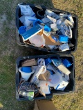 2 Tubs with cam lights and misc electrical