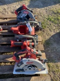 Bundle of Milwaukee saws,as is unknown condition