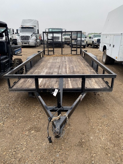 2022 J&C 16' Utility Trailer with Gate has title