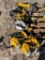 Bundle of Dewalt power tools parts as is