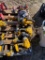 Bundle of Dewalt & Milwaukee power tools parts as is