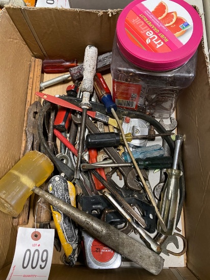 Box of wrenches & screw drivers