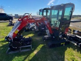 2023 Miva VA13c closed Cab Mini excavator with Bucket & Ripper Attachments