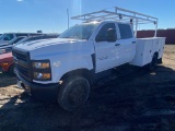 2019 Chevy 4500 HD Crewcab 6.6L 127K miles Duramax Knapheide Utility bed runs & drives no issues cle