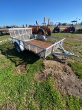 New Texas Bragg 6x10 with dove Tail has Ramp with bulldog hitch has title