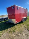 22' 7x12 V Nose Cargo Trailer Drop Down Gate side Door