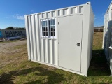 New 10' Storage/office container side door,window