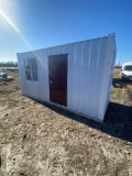 7ft. X14ft. Mobile Office with sink restroom,shower,wired,floor has a buckle, doesn’t effect anythin