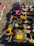 Bundle of Milwaukee and Dewalt power tools parts as is