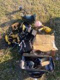 Misc car chargers,tool belt,light etc