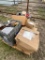 pallet full of plastic bags,packaging tape,electrical