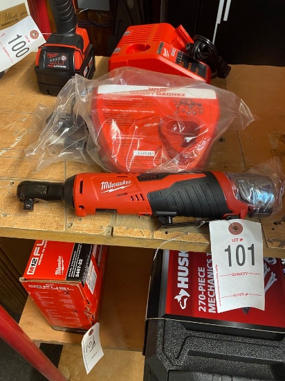 New Milwaukee M12 3/8 Rachet with Battery & Charger