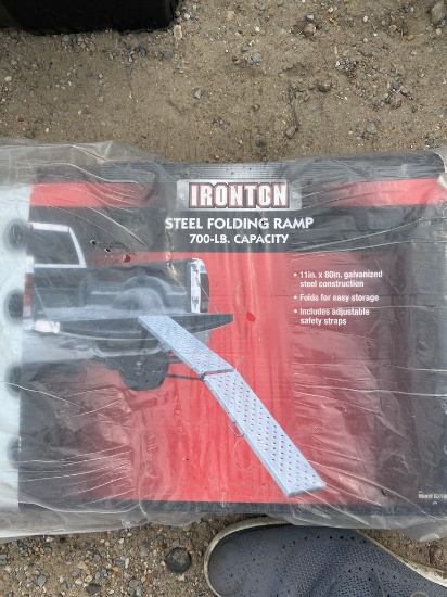 Ironton steel folding ramp 700lb capacity