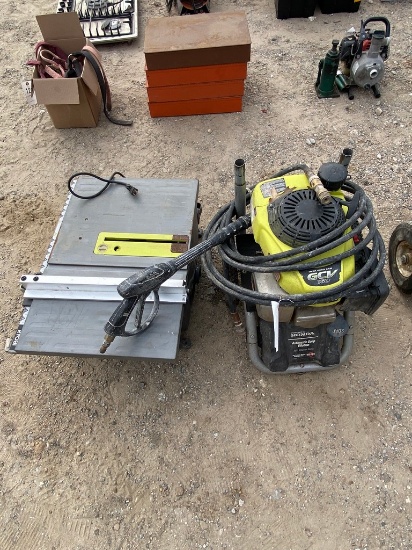Honda pressure washer&I ryobi table saw