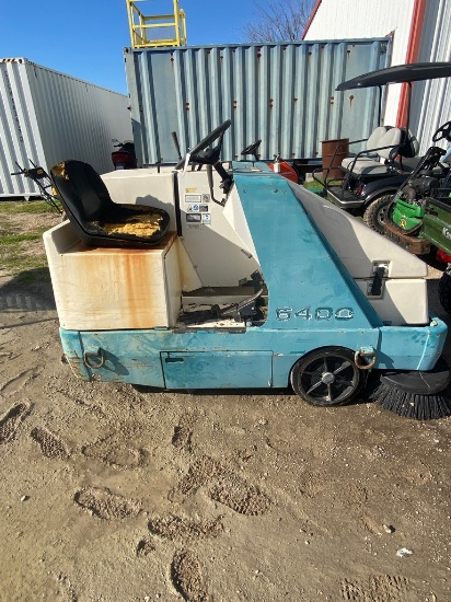 Tennant model 6400 commerial sweeper, vac runs battery dead