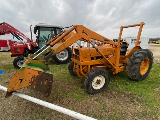 Ford 2WD Diesel Tractor With Front Attachment with bucket runs & operates