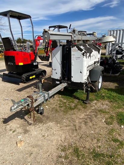 Allmand Night Light Pro II light Plant 7.5KW 1171 hrs Kubota Diesel engine runs