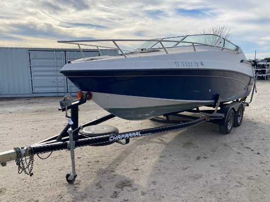 1992 Crownline 21' New 350 Motor Runs with Chaparral Tandem Axle Trailer new tires bill of sale Trai