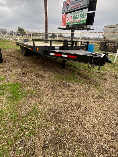2007 PJ 19' Flatbed Equipment Trailer Tandem 7K Axles 10K lb Winch