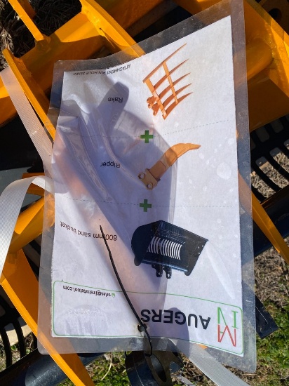 1-Mini Excavator attachment set,bucket,ripper,rake