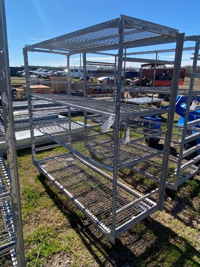 Large Metal Rack on Wheels