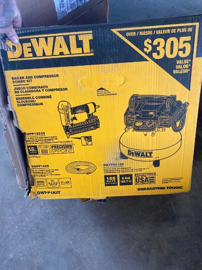 New Dewalt Nailer & air compressor Combo kit