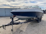 1992 Crownline 21' New 350 Motor Runs with Chaparral Tandem Axle Trailer new tires bill of sale Trai