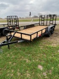 2024 J&C 77x16 Utility Trailer with Gate