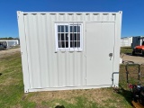 1-10x7 container with window with side door