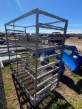 Large Metal Rack on Wheels