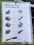 New miva 9 pc mini Excavator attachment bundle