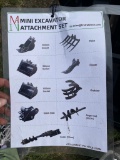New miva 9 pc mini Excavator attachment bundle