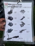 New miva 9 pc mini Excavator attachment bundle