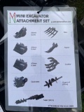 New miva 9 pc mini Excavator attachment bundle