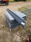 Pallet of metal Shelving with brakets