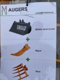 New Mini Excavator sand bucket,ripper,rake